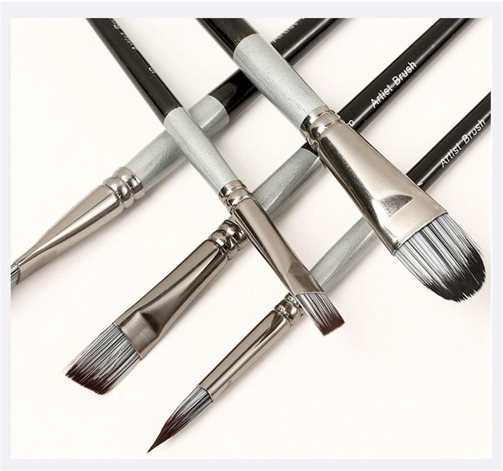 10pcs Professional Paint Brushes Nylon Hair Artist Painting Brush for Acrylic Oil Watercolor Art Supplies(D) image 2