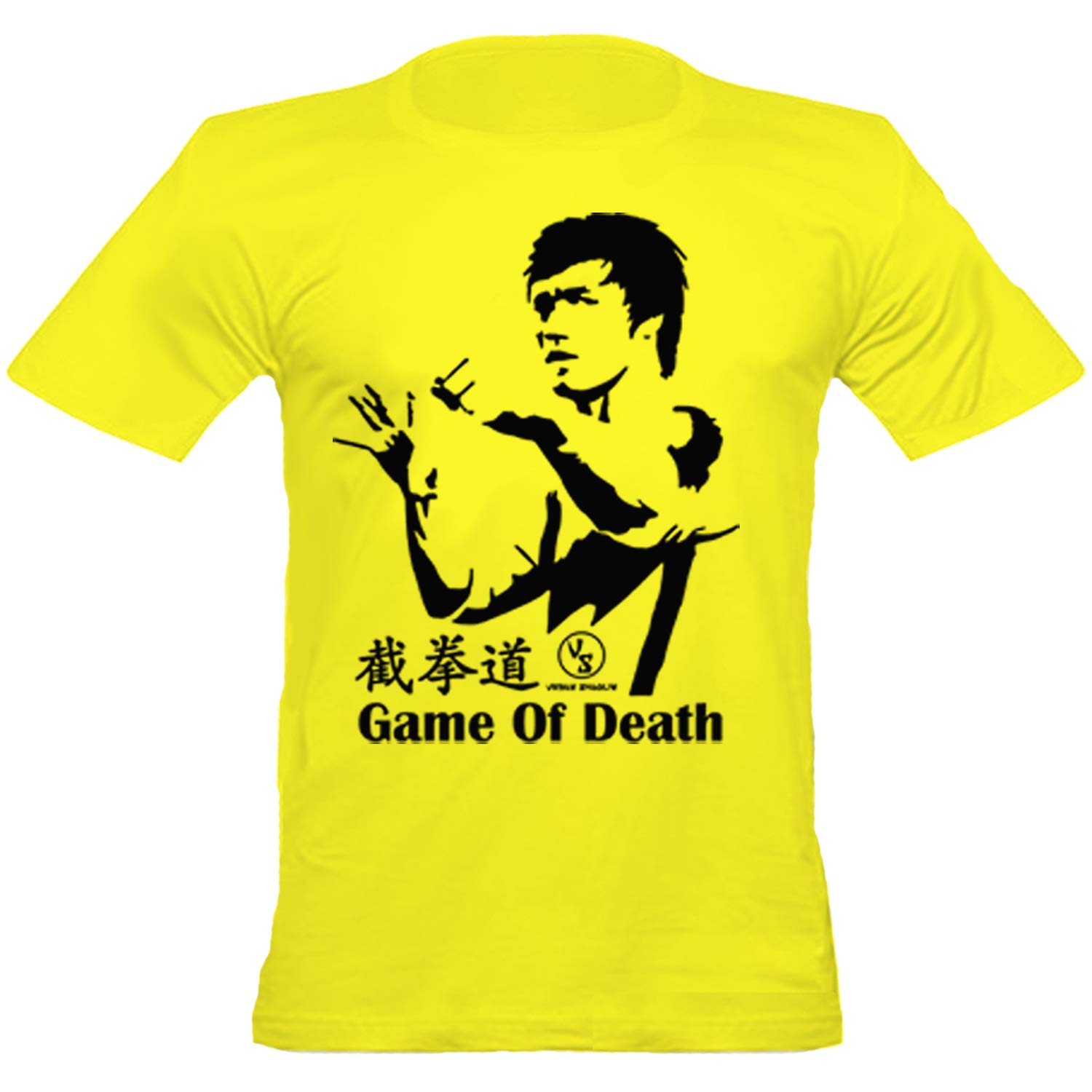 URBAN SHAOLINMen's Bruce Lee Game of Death Inspired Fitted T Shirt, Yellow