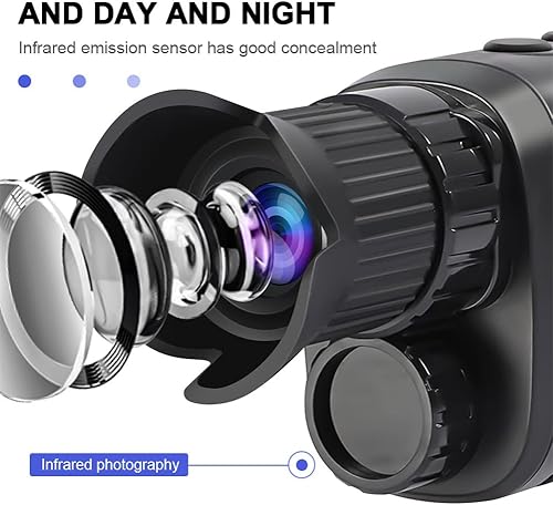 Miniatura 3 de LIZHOUMIL Monocular digital de visión nocturna para 100 oscuro 1080p Full HD Video visión nocturna Gafas de visión nocturna infrarroja de larga