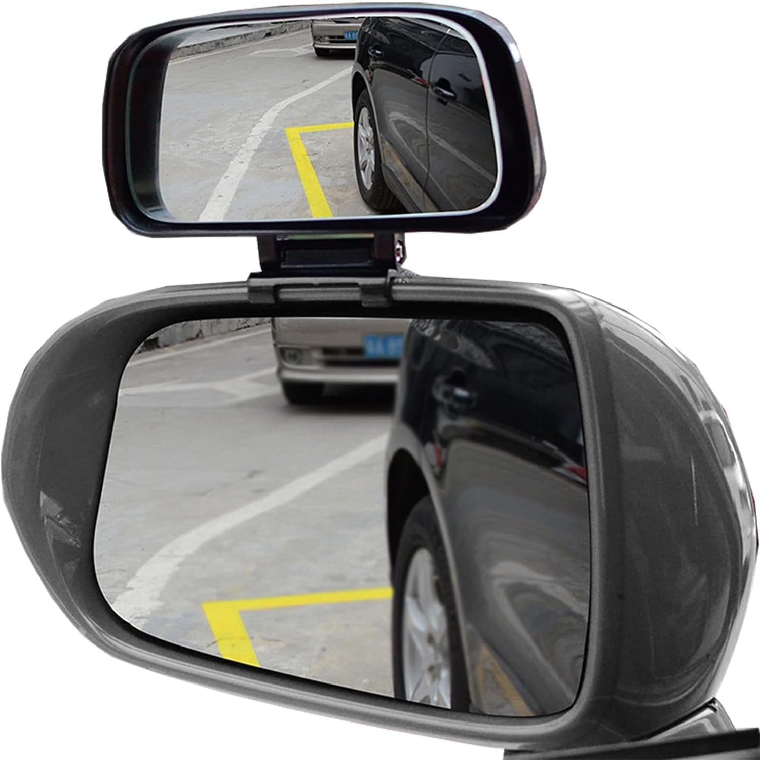 Blind Spot Mirror, 2 Pieces Car Rearview Mirror, Car Rear Auxiliary Mirror with Adjustable Sticker, Side Mirror Wide Angle Mirror, HD Glass Convex 360 Degree Rotation, Automotive Accessories