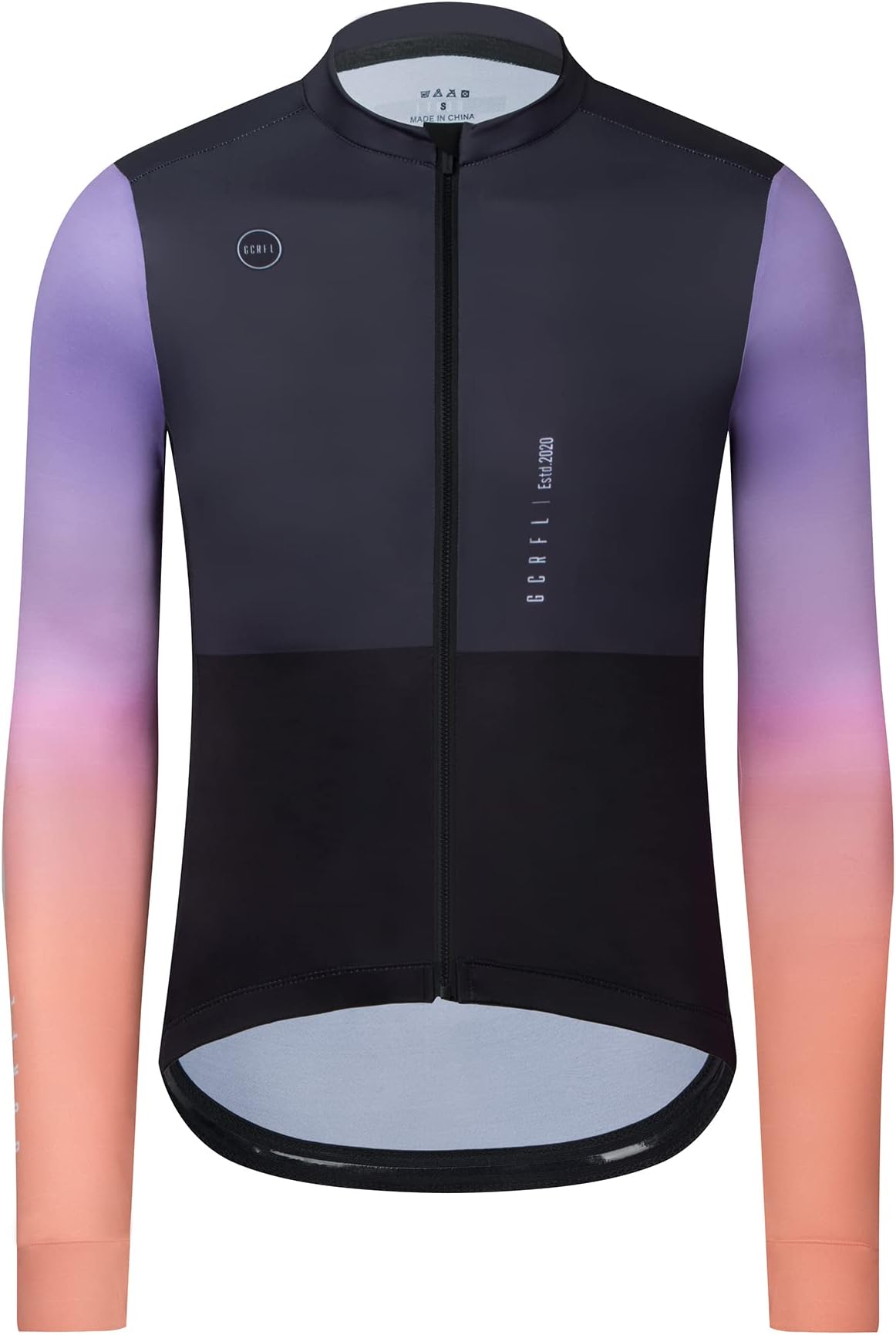 Cycling Jersey Mens Long Sleeves Bike Jersey Biking Shirt 4 Rear Pockets Lightweight PRO Race Fit UPF 50+