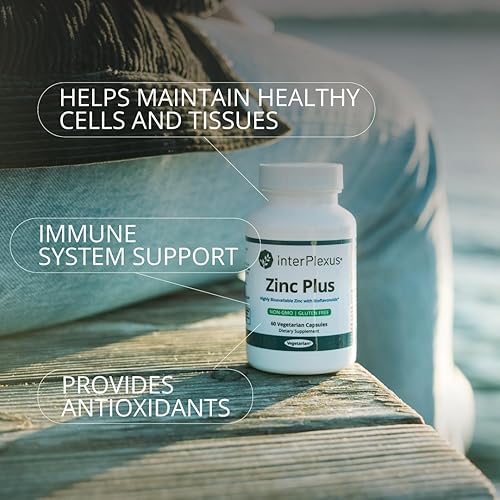 Miniatura 6 de InterPlexus Zinc Plus - Zinc con vitamina C y bioflavanoides cítricos orgánicos para apoyar un sistema inmunológico saludable, sin gluten, sin