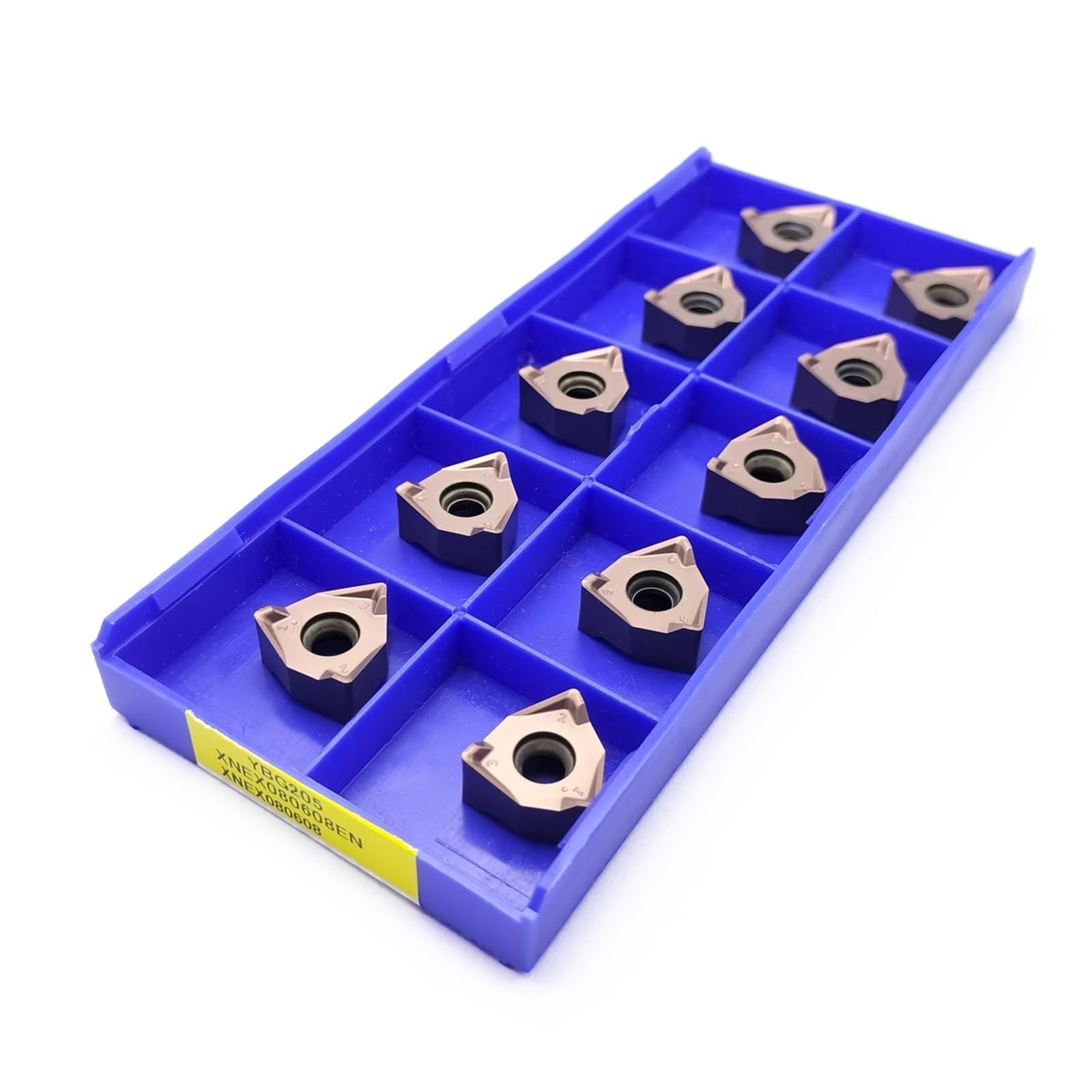 10 Piezas XNEX080608 XNEX 080608 EN Insertos De Carburo CNC De Avance Rápido, Insertos De Fresado, Herramientas De Torno CNC, Herramientas De Torno De Metal Para Acero Herramienta de Torno(YBG205 XNEX
