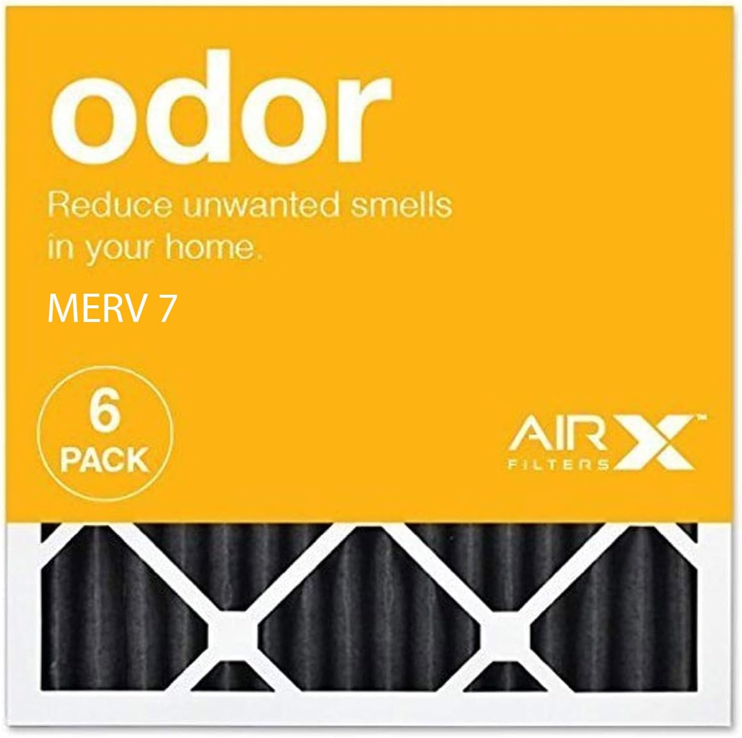 AIRX FILTERS WICKED CLEAN AIR. ODOR 16x20x1 MERV 7 Carbon Pleated Air Filter - Made in the USA - Box of 6