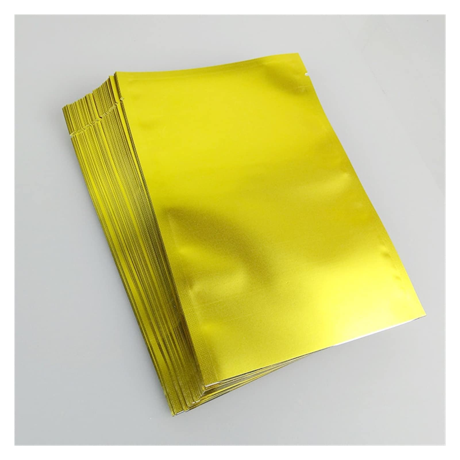 Bolsas for Sellado al vacío de Alimentos, Bolsas Aluminio Mylar Gruesas y Grandes, for almacenar for Hierbas, Especias, Granos café Trigo, Paquete 100, con Parte Superior Abierta(26x40cm)