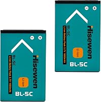 Hisewen BL-5C Akkumulátor 3.7V 2 Darabos Csomag Nokia Telefonokhoz és Rádiókhoz Újratölthető Elem 1