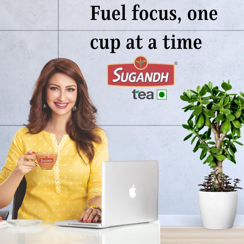 Image of Sugandh Instant Lemon Black Tea | 2kg Value Pack (2 x 1kg) | Tangy & Refreshing Chai Premix Powder | Just Add Hot Water