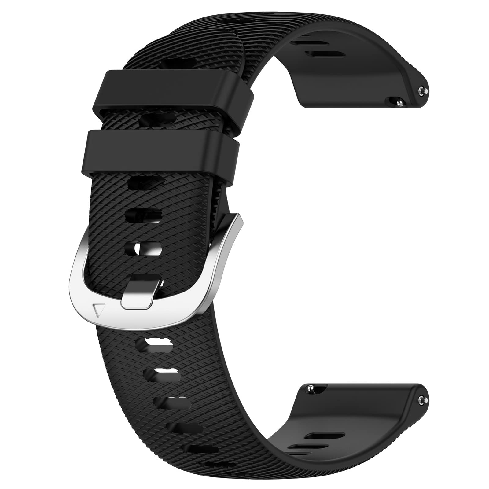 LOKEKEfor Garmin Forerunner 265S Replacement Wrist Band, 18mm Replacement Silicone Wrist Band Strap For Garmin Forerunner 265S/255S/255S Music/Venu 2S(Silicone Black)