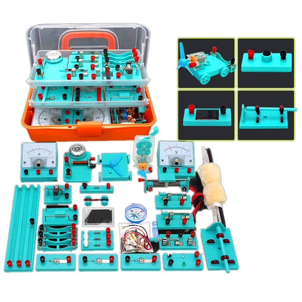 Modello di Scienza Educativa Esperimento di Elettronica Elementare per Studenti delle Scuole Elettromagnetismo Fisica Magnetismo Elettrico Circuito Kit di Base