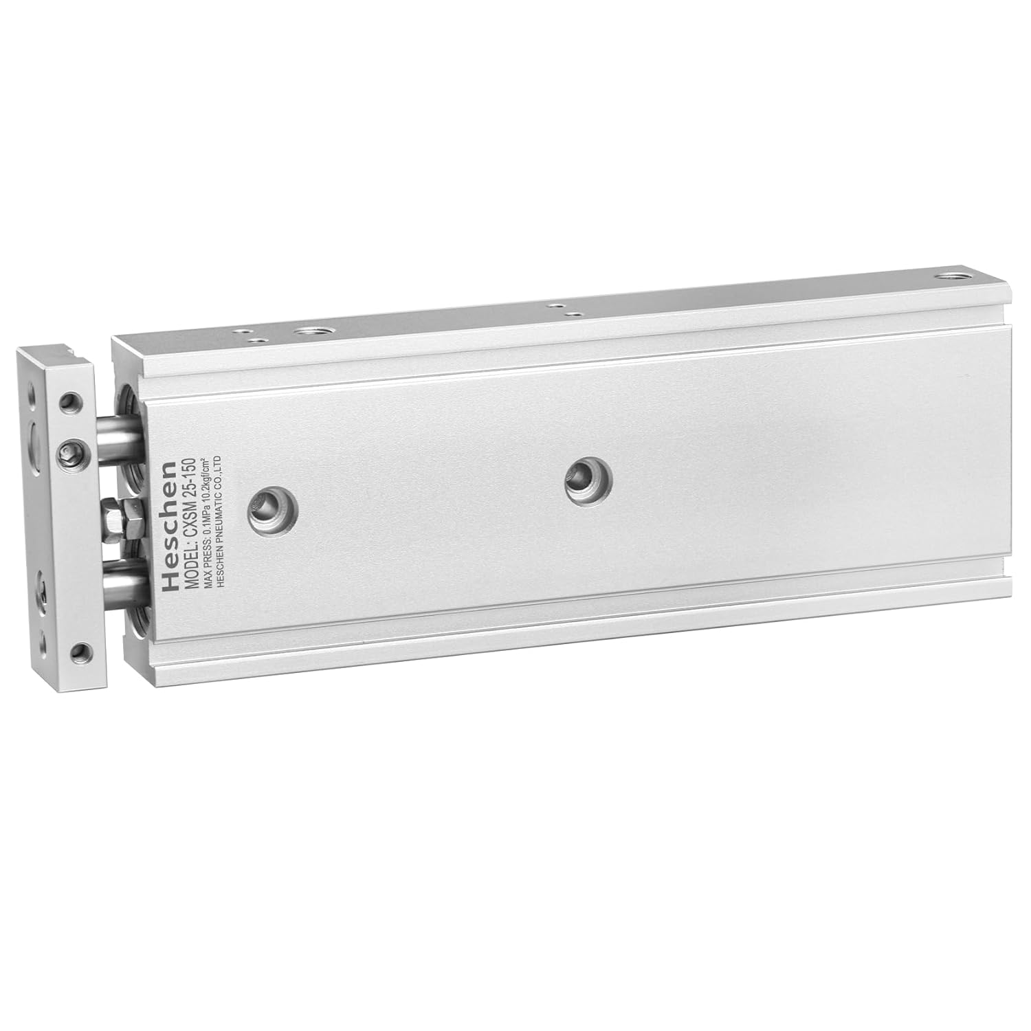 Heschen Dual Rod Air Cylinder, CXSM 25-150, 25mm Bore, 150mm Stroke, Guided Pneumatic Actuator with Magnet, PT1/8 Port, Double Acting High Thrust Slide Bearing, Precision Industrial Automation Parts