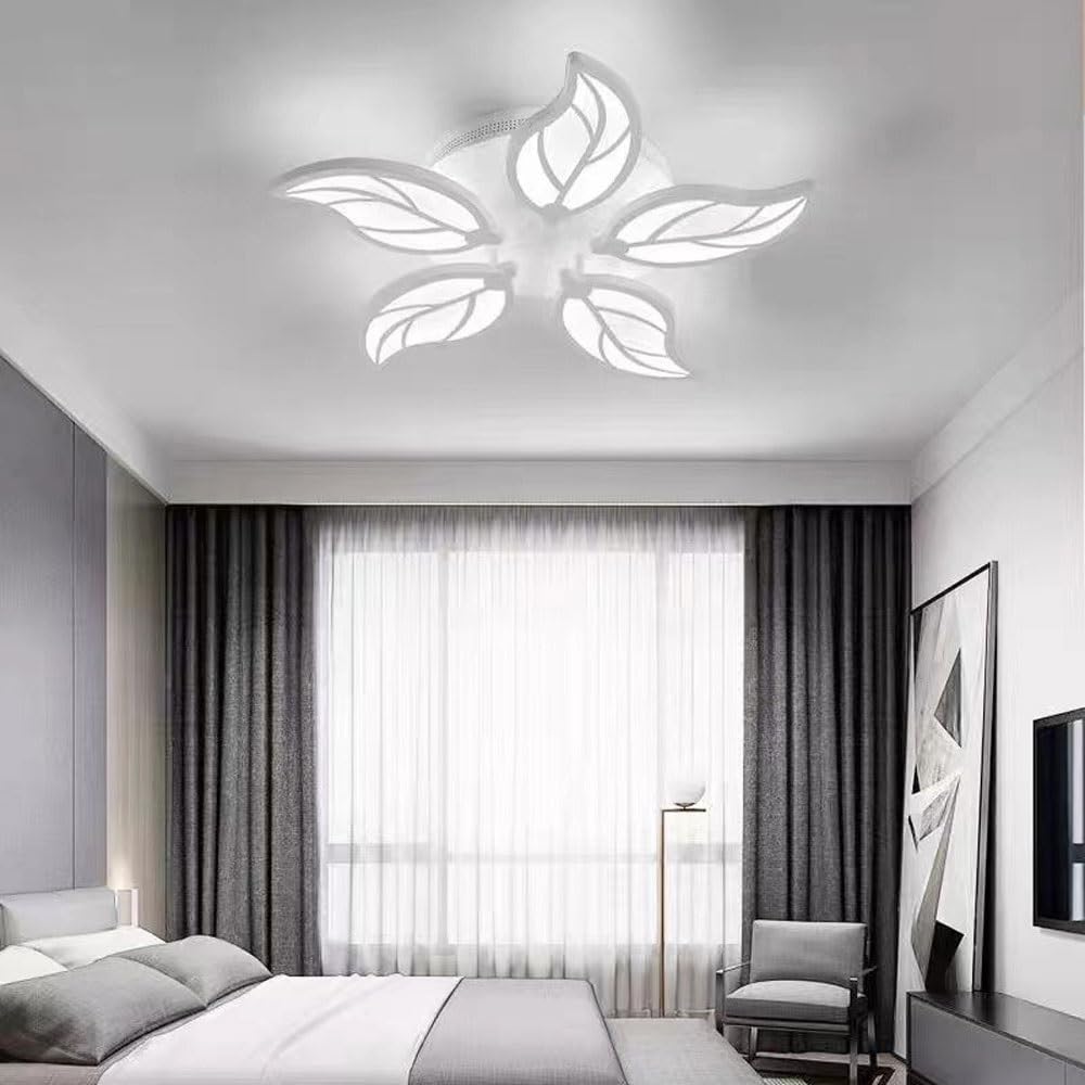 Plafonnier LED pétale dimmable à télécommande pour le salon - 5