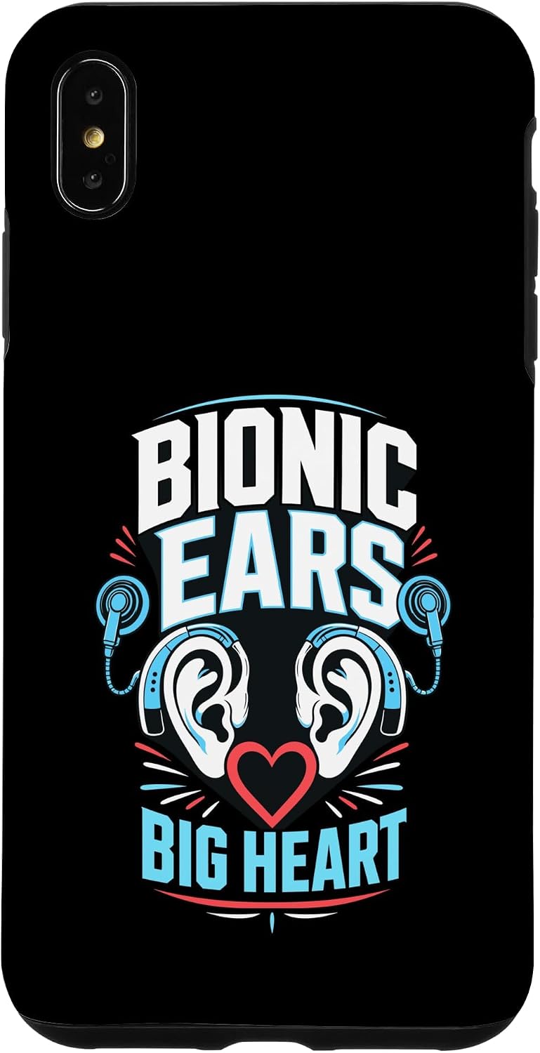 Bionic Ears Heart Hearing Aid Cochlear Implant Case for iPhone Xs Max