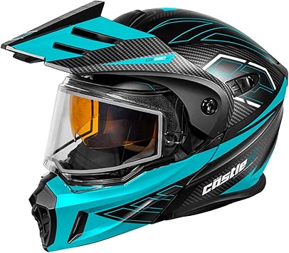 Castle X CX950 V2 Fierce Modular Snow Helmet Matte Black/Turquoise - Large