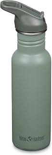 18 oz Classic Water Bottle with Flip Seal Sport Cap & Straw - 100% Leakproof Spout & Cap - Durable, BPA-Free & Stainless Steel Material - Easy-Sip Water Bottle - Sea Spray