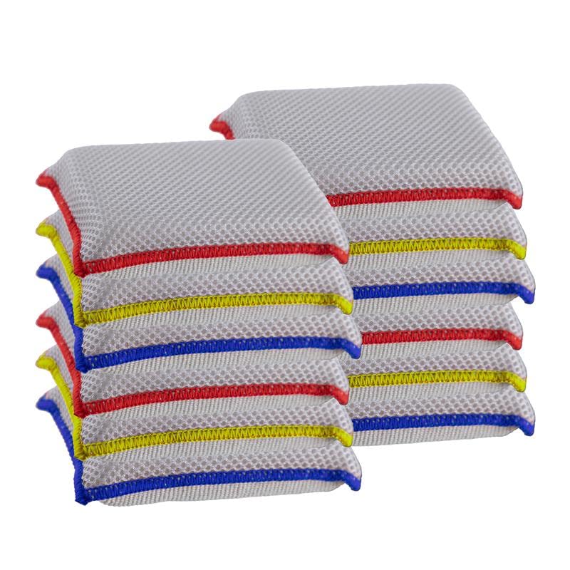 Image of Microfiber Sponges for Dishes Kitchen Sponges Non-Scratch Sponge Dish Scrubber Heavy Duty Household Cleaning Sponges Multi-Purpose Cleaning Supplies Dish Sponge Kitchen Sponges Pack of 12