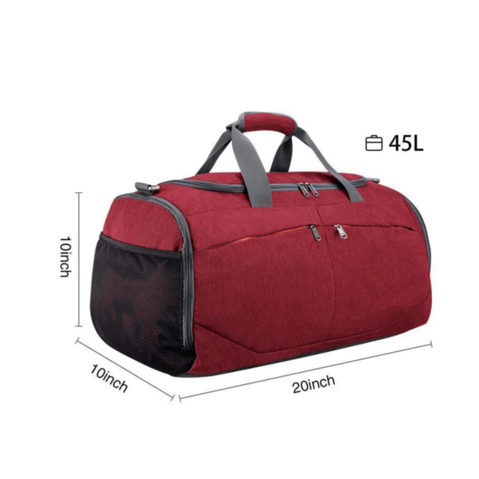 Baoblaze Borsone Sportivo da Viaggio Zaino Borsa Palestra Borsa Trasporto con Tracolla E Manici Comodi Materiale Oxford Poliestere Confortevole Adatto per