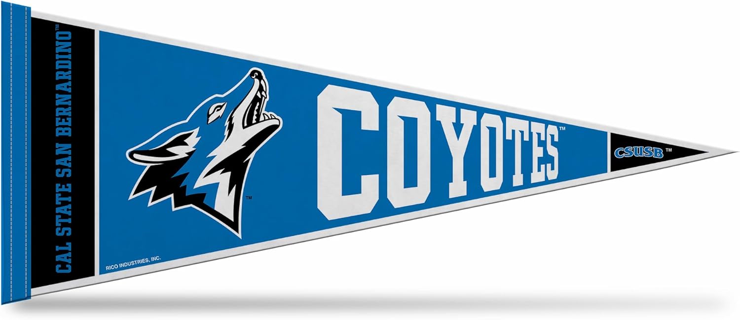 Rico Industries NCAA Cal State San Bernardino Coyotes 12" x 30" Felt Wall Décor Pennant - Great for Home/Bed Room/Man Cave Décor