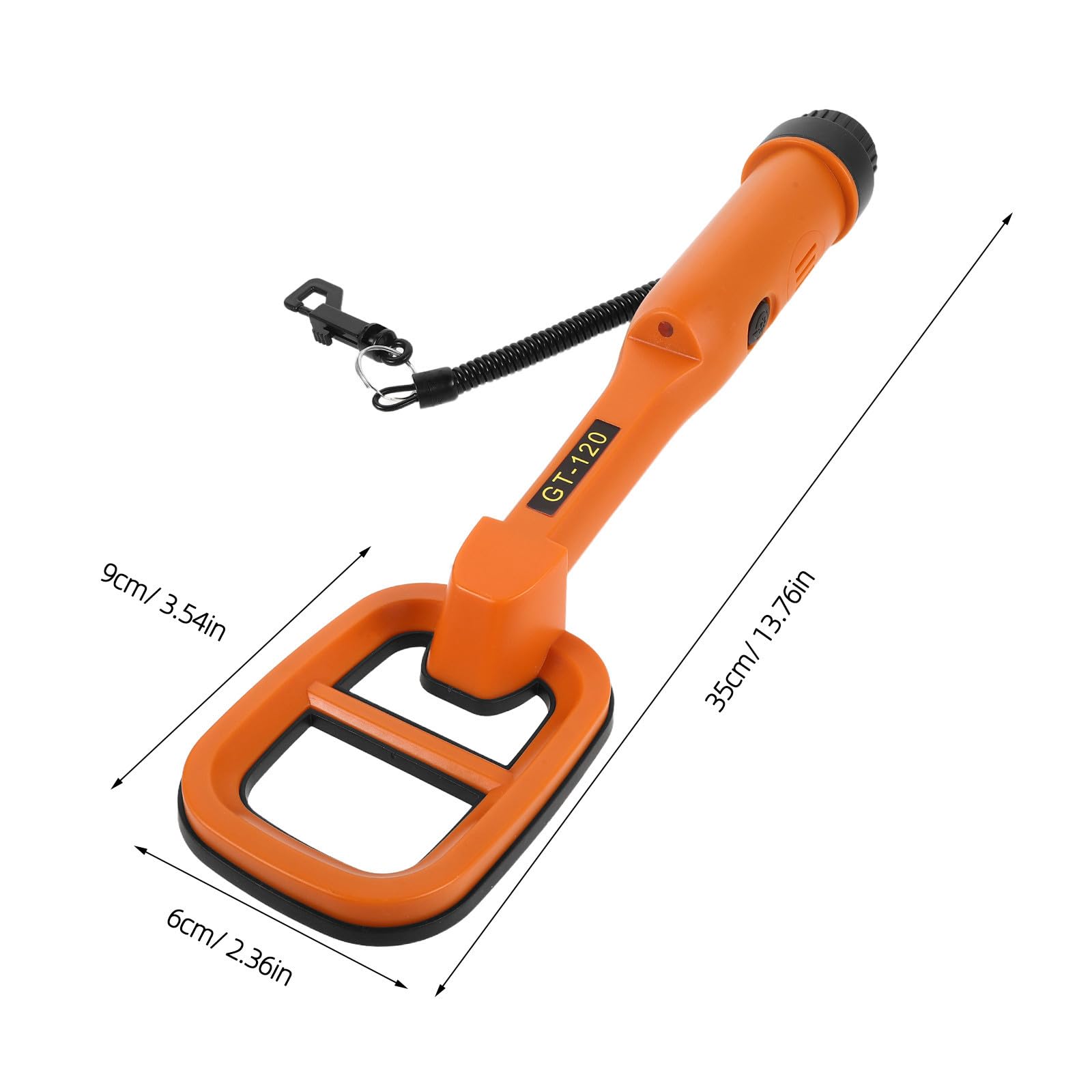 KALLORY Detector de Metales Subacuático para Adultos, Naranja, 35x9x6 Cm