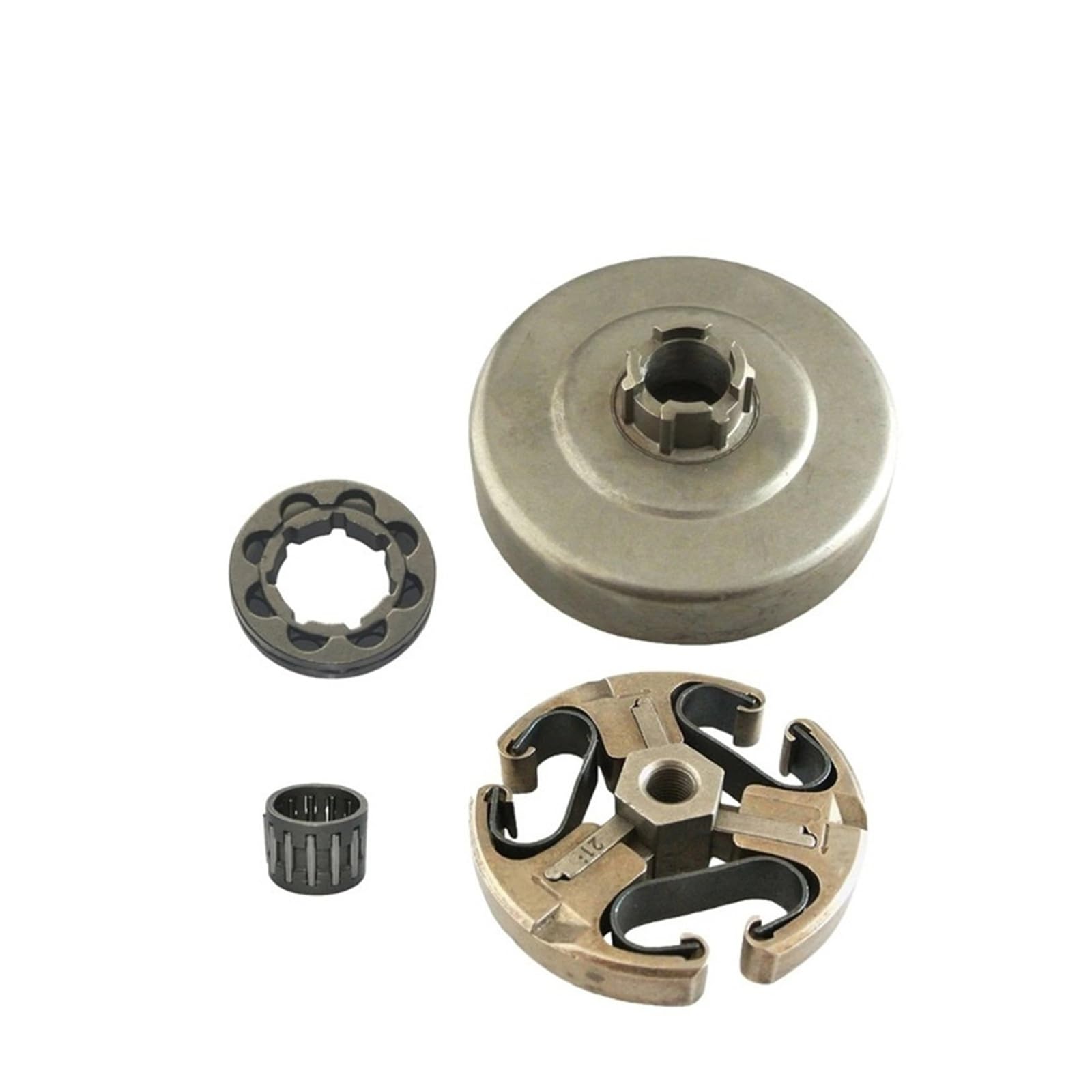 Piezas de cortacésped: Tambor Embrague y Kit llanta Dentada 8 Dientes 3/8", Compatible con los Modelos 272, 272XP, 268, 266, 66 61