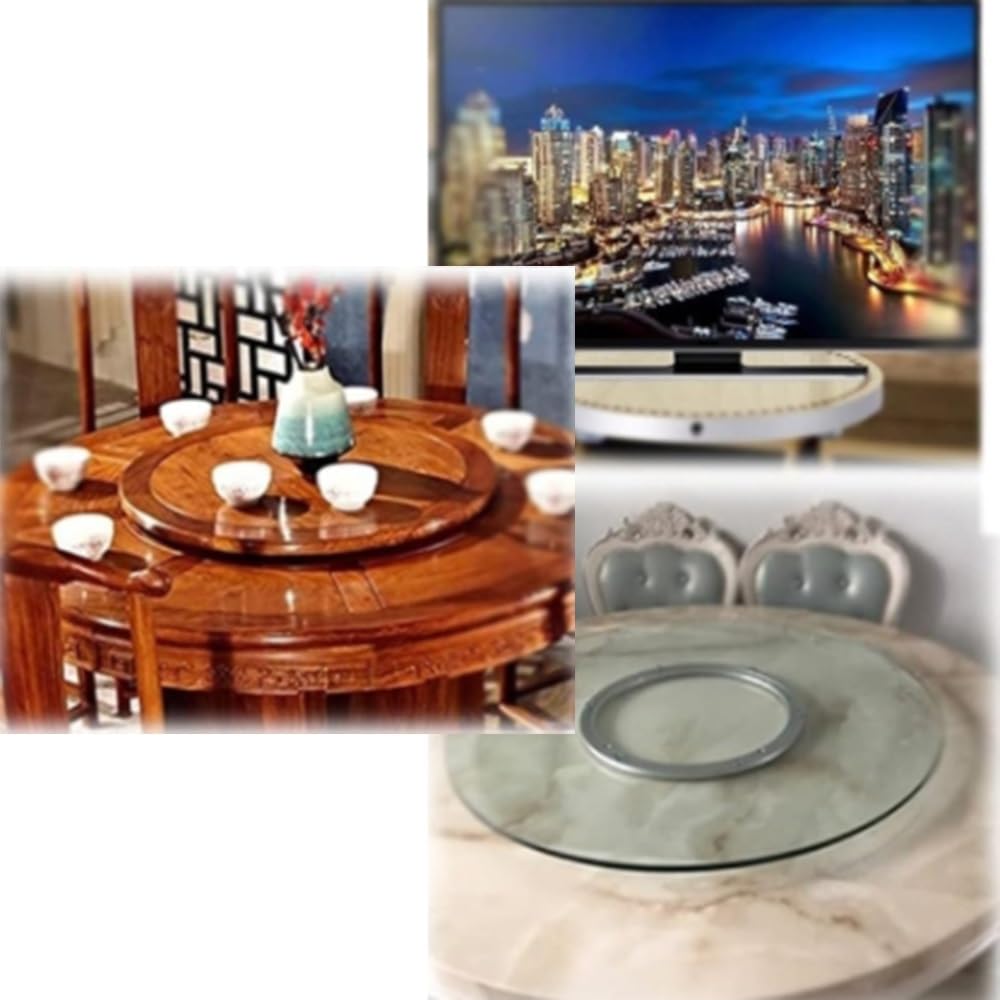 Cuscinetto Girevole in Lega di Alluminio, Base Girevole Lazy Susan Resistente per Tavolo da Pranzo, Piastra Girevole fluida, 4"-40" (Dimensioni: 25 cm (10 Pollici))