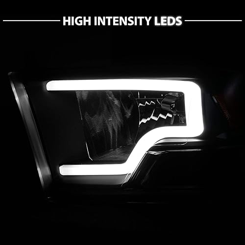 Miniatura 8 de AmeriLite para 2009-2018 Dodge Ram 1500 2500 3500 Camion Faros LED de Barra Negros de Reemplazo, Pareja - Lado del Conductor y del Pasajero