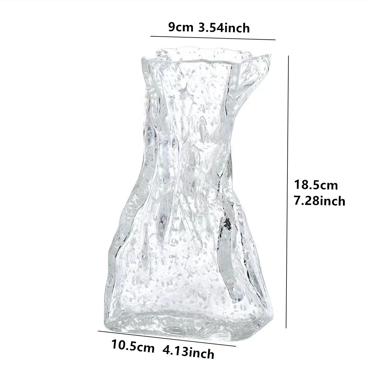 Radefasun Vases Luminous Handmade Glass Flower Vase Desktop Ornaments Propagation Station Plant Holder for Home Wedding Decor (S - Image 3