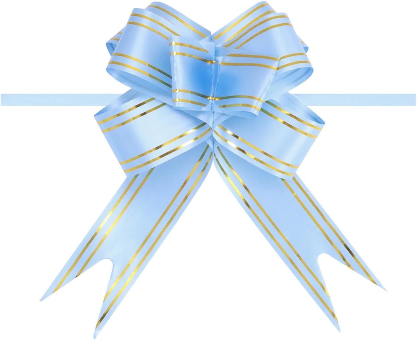Pull Bows 20pcs Colorful Gift Packaging Bow for Birthday Party Wedding Candy Gifts Christmas Tree Decor Knot Ribbon(Light Blue)