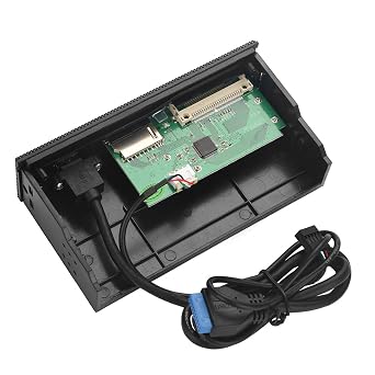5.25 Inch Multifunction Front Panel Internal Reader, USB 3.0 Port All in one Multimedia 64G PC Dashboard Reader with 6 Plated Slots Support M2, MS, XD, CF, TF for Computer