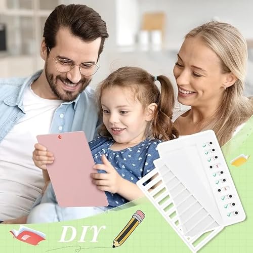 FRANKdesigns Daily Goal Dinosaur Kids Chore and Task Tracker - Compact, Reusable, with Refill Sheets