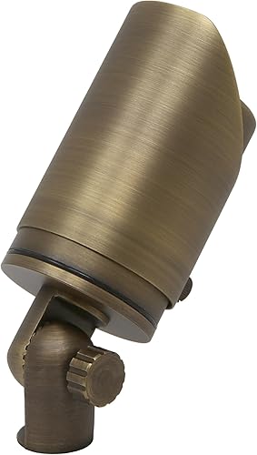 Miniatura 3 de Lightkiwi C4573 Foco de latón ajustable para exteriores con foco de iluminación LED para paisaje de bajo voltaje, perfecto para jardín, valla, luces