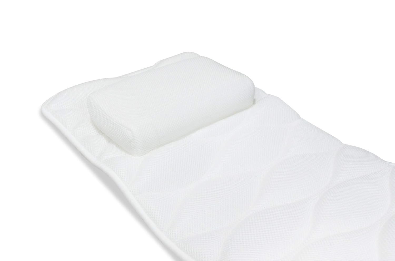 Full Body Bath Pillow for tub with Mesh Washing Bag & 17 Non-Slip Suction Cups, Spa Bathtub Pillow for Head Neck Shoulder and Back Support - 3D Air Mesh & Quick Drying