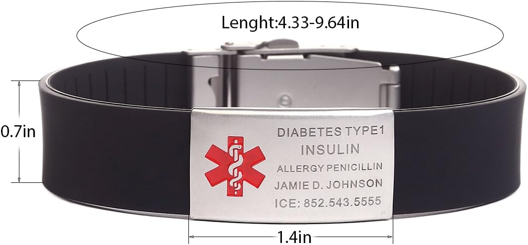 Medical Alert ID Bracelet with Customizable Morocco Ubuy