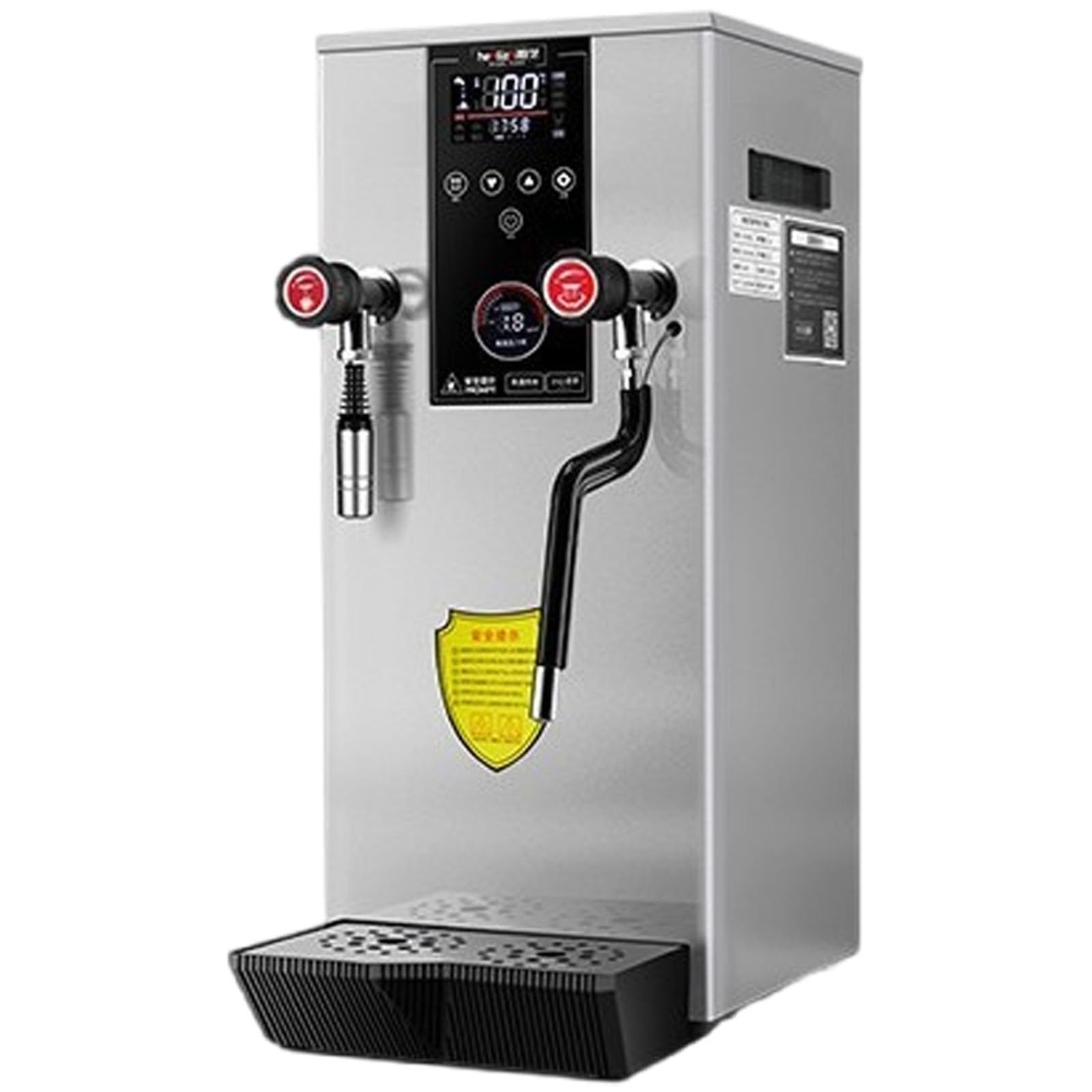 Spieniacz do mleka i kocioł na wodę, 12 l, 2500 W, automatyczne gotowanie z zaworem obrotowym 360°, wyświetlacz LED do kawiarni i herbaty bąbelkowej