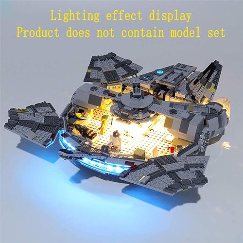 Miniatura 6 de Kit de luces LED para la versión 2019 The Rise of Skywalker Millennium Falcon compatible con el modelo Starship Lego 75257 (juego de modelos no