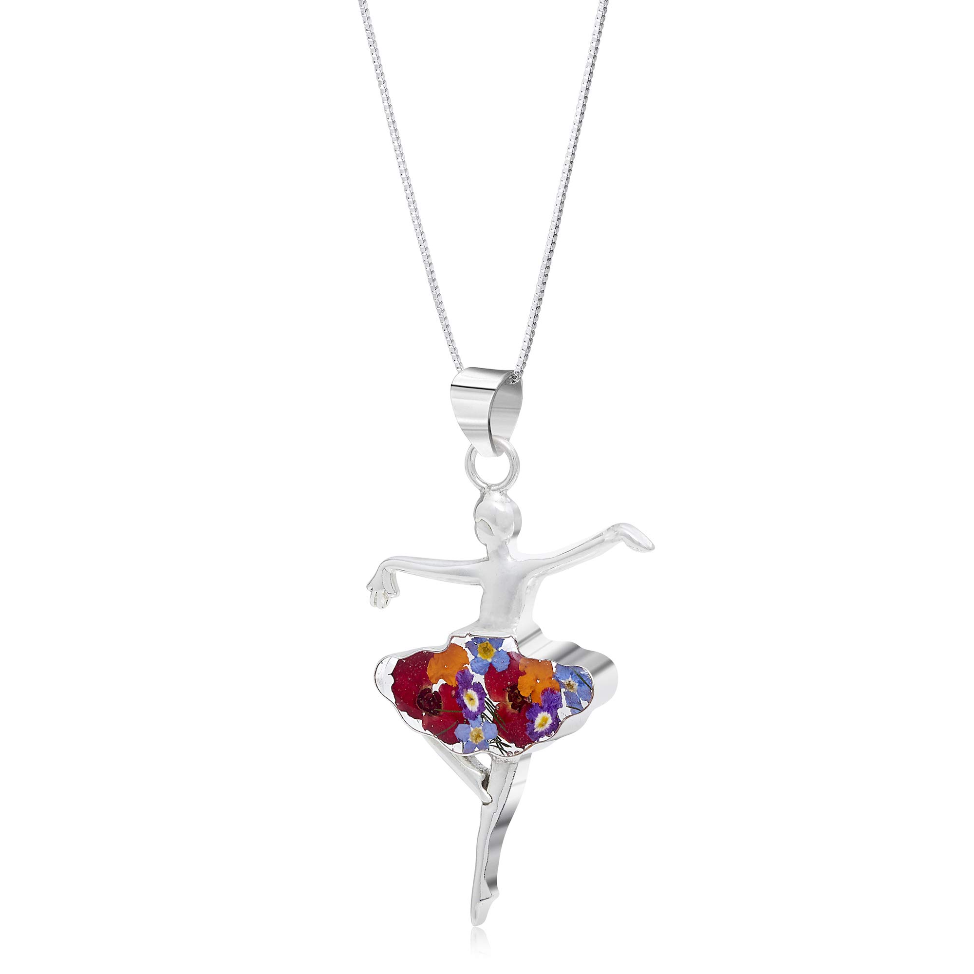 Shrieking Violet Collana con ciondolo a forma di ballerina in argento Sterling 925