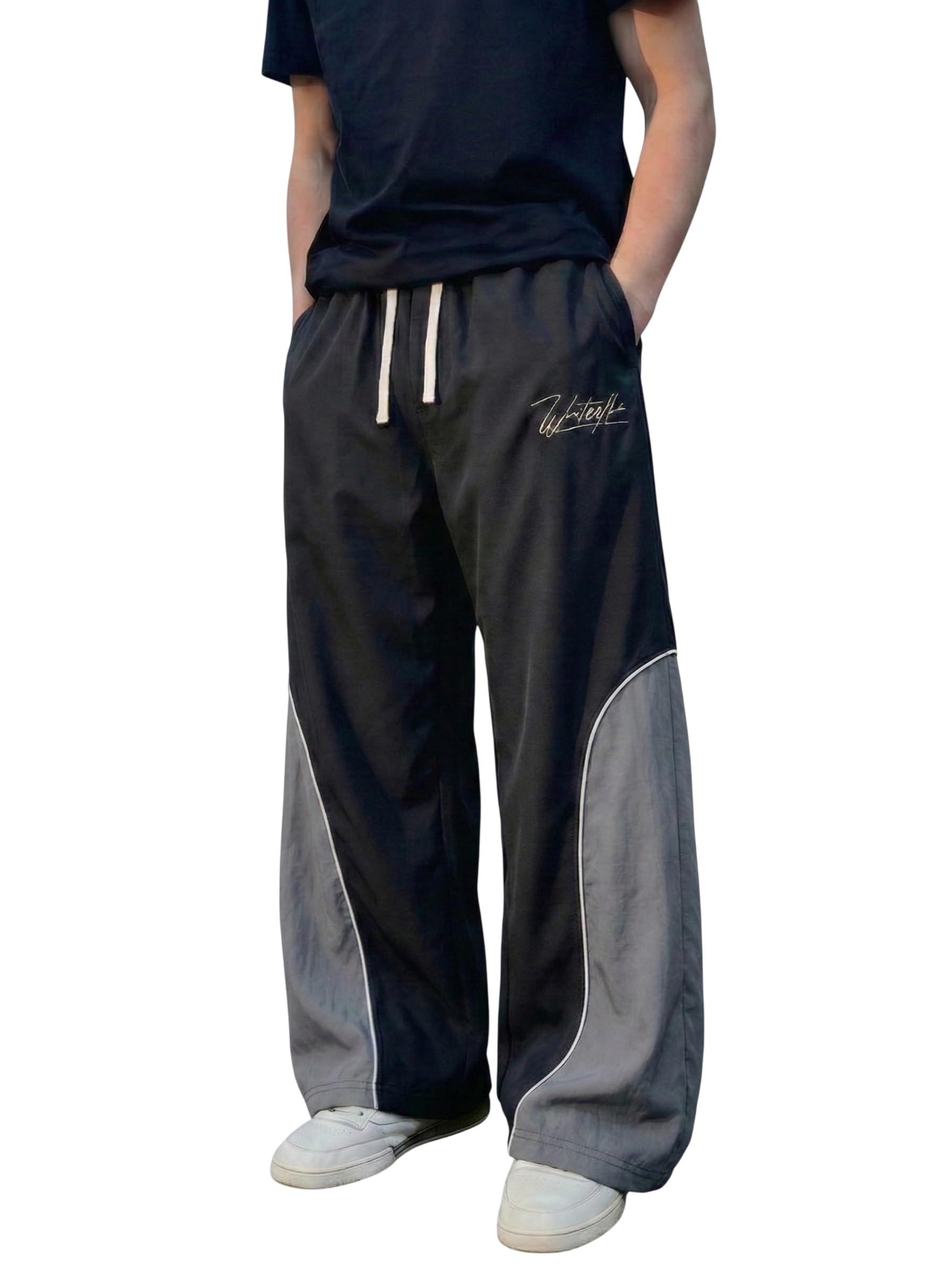 Track Pant for Men | Stylish Baggy Jogger for Man | Casual Wide Leg Pant | Trendy Streetwear Trackpant for Men (SSM-TP-1-2)
