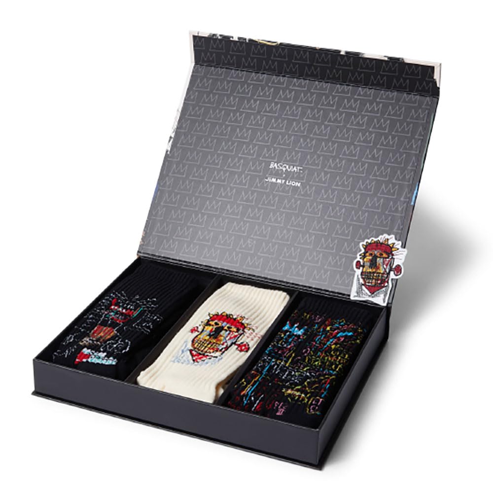 Jimmy Lion Unisex Blanc Football Socks Basquiat (X3)
