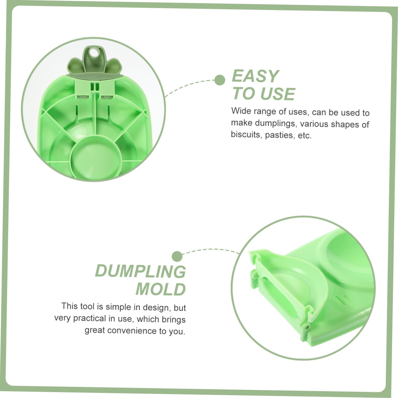 TOPPERFUN 2-in-1 Dumpling Skin Press Mold Easy Dumpling Wrappers Maker Manual Wonton Wrapper