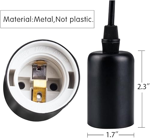 Miniatura 2 de XIUDI Lámpara de araña industrial de 8 brazos, lámpara colgante de metal, lámpara de araña E26 Edison para el hogar, para cafetería, comedor, sala