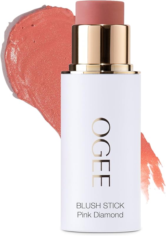 Sculpted Face Stick - Certified Organic Blush Stick (Pink Diamond) | Matte Neutral Pink, Certified Organic Blush Stick, Multi-Use Cream Blush & Highlighter Stick