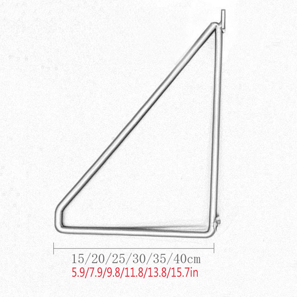 Triangolo di Staffe per Mensola,2 pezzi Reggimensola in Ferro ad Angolo Retto Industriale a Parete,Supporti per Mensole Galleggianti in Metallo Resistente,Comprese Viti,3 colori(black40cm/15.7in)