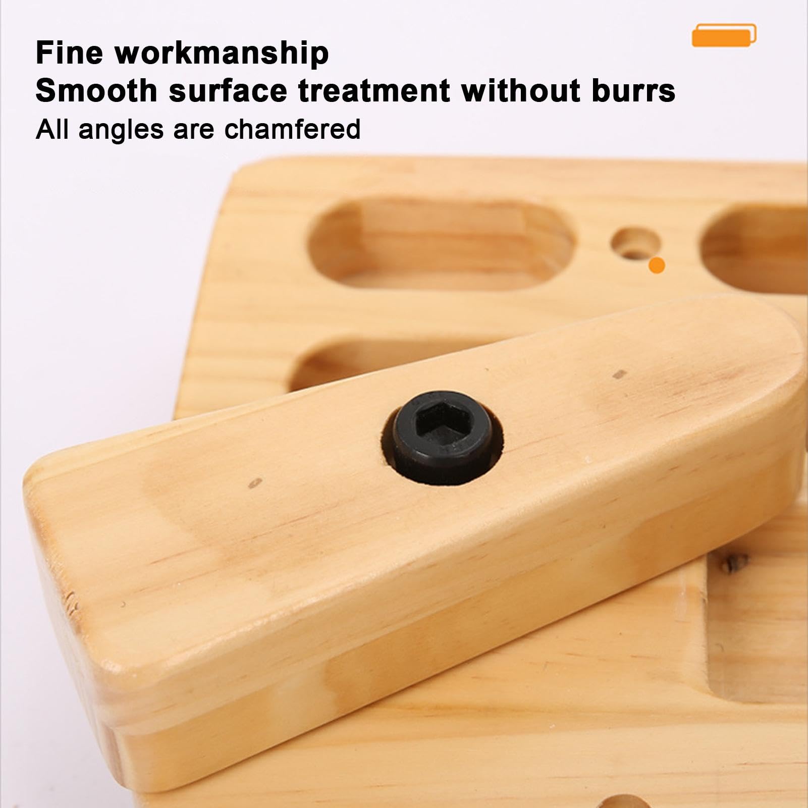 Rock Climbing Hangboard - Indoor Training Board, Durble Wooden Grip Trainer | Adjustable Difficulty Levels, Portable Climbing Training Equipment for Strength Building Training Finger, Grip Pull Up
