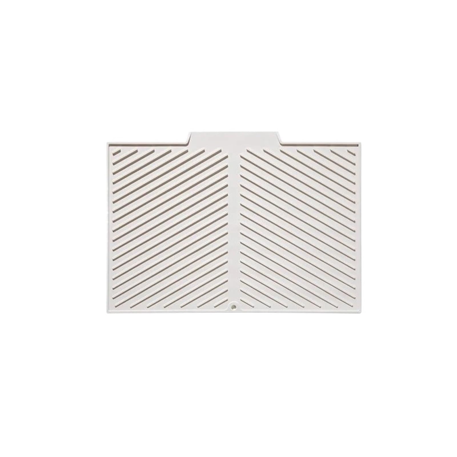 Tapete de drenaje rectangular de silicona, tallas S M L | Para platos, ollas, vajilla y utensilios, antideslizante posavasos anticalor(Beige,M)