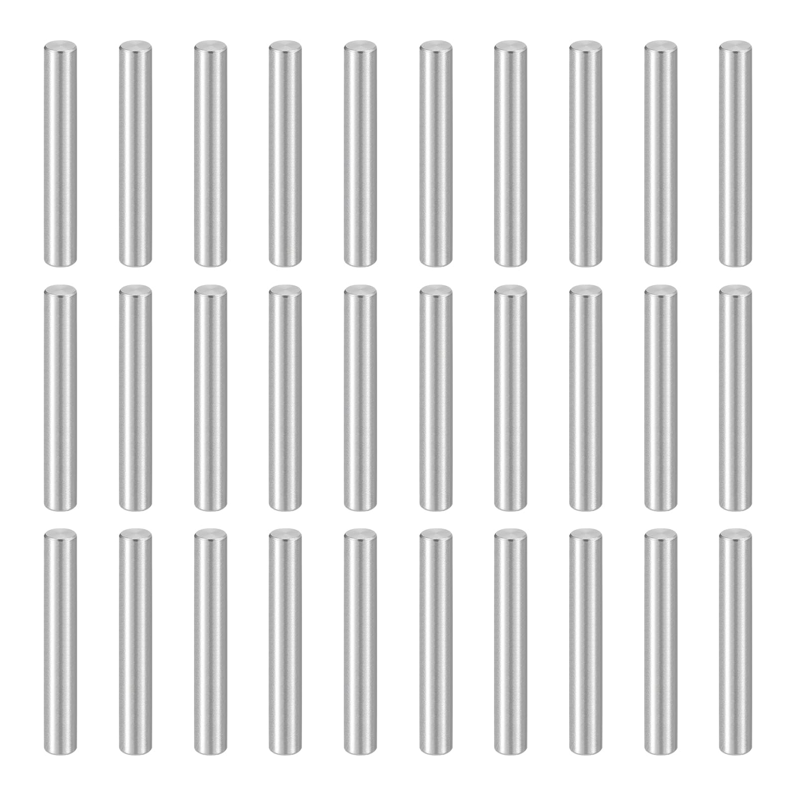 sourcing map Dowel Pins M4 x 28mm 304 Stainless Steel Silver 55pcs