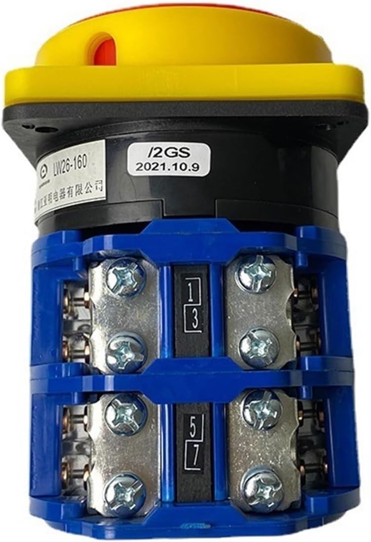 Padlock 160A Universal Changeover Cam Switch LW26-160GS/04 Rotary Power Supply Cut-Off Knob Isolation Master Control