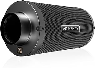 AC Infinity Air Carbon Filter 6" with Premium Australian Virgin Charcoal, for Inline Duct Fan, Odor Control, Hydroponics, Grow Rooms