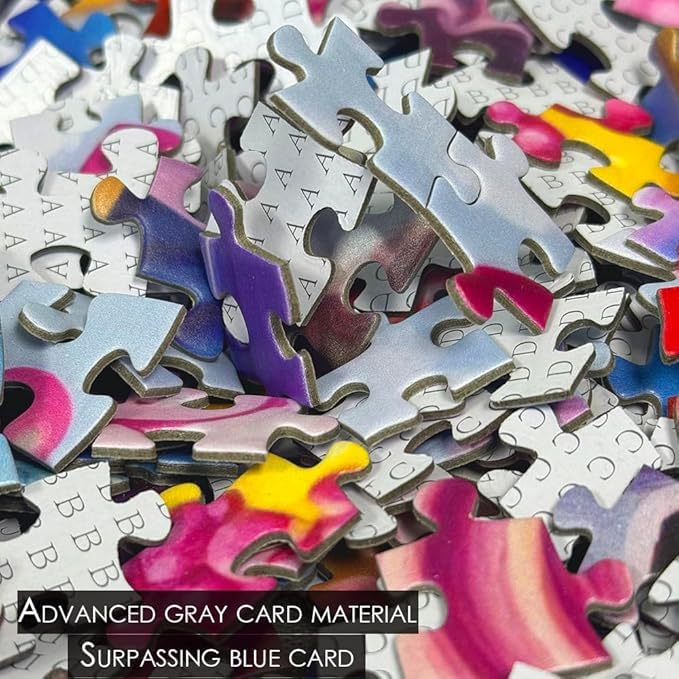 HUADADA Puzzle 1000 Pezzi Treno Felice Per Adulti – Sfida Rilassante Con Poster Incluso, Regalo Perfetto