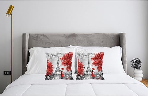 Miniatura 3 de Swono Fundas de almohada para exteriores, Torre Eiffel, París, pareja, arce, torre Eiffel, decoración para el hogar, para hombres, mujeres, niñas,