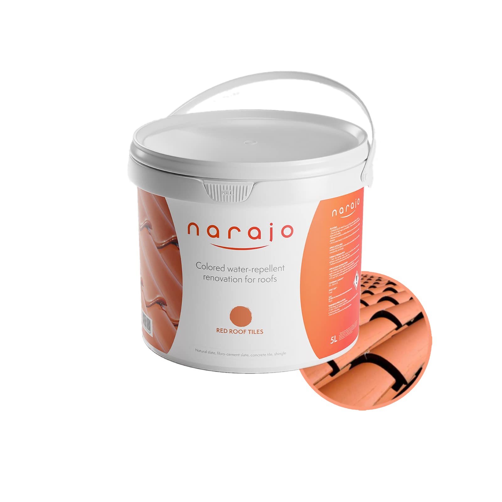 Peinture toiture décorative imperméable rouge brique 10 L - COMUS