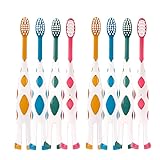 8 Packs Kids Toothbrush, Extra Soft Lovely Deer Toddler Toothbrush for Kids 2-8 Years (Pink&Orange&Blue&Green)